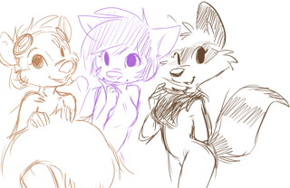 I don't know how this became a thing but it did. Me, Tachi, and Kaitty. As girls~